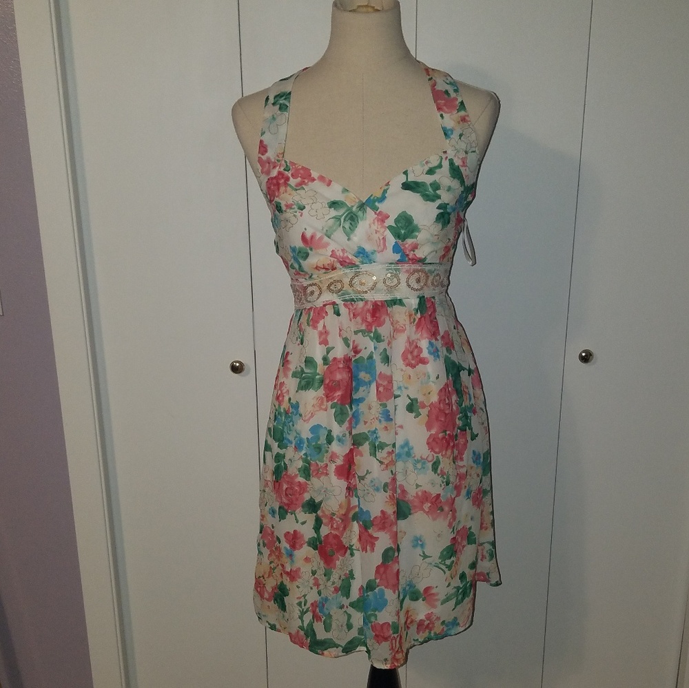 Floral halter style dress